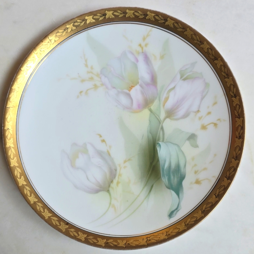 Vintage China RS Germany Tulips with Gold Leaf Edge